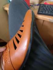 Shopsy Umax Tan Mojaris For Men Brown - Image 6