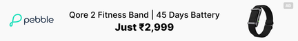Pebble Qore Fitness Band, Blue Strap, Free Size - Image 2