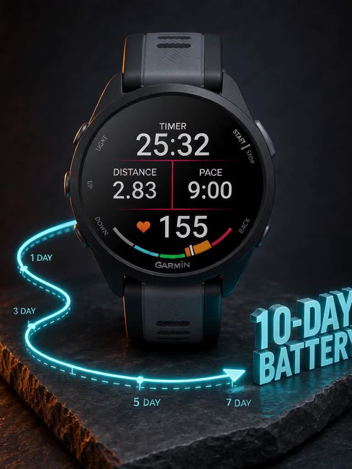 GARMIN Forerunner 165 Black (A04714) Smartwatch Price in India