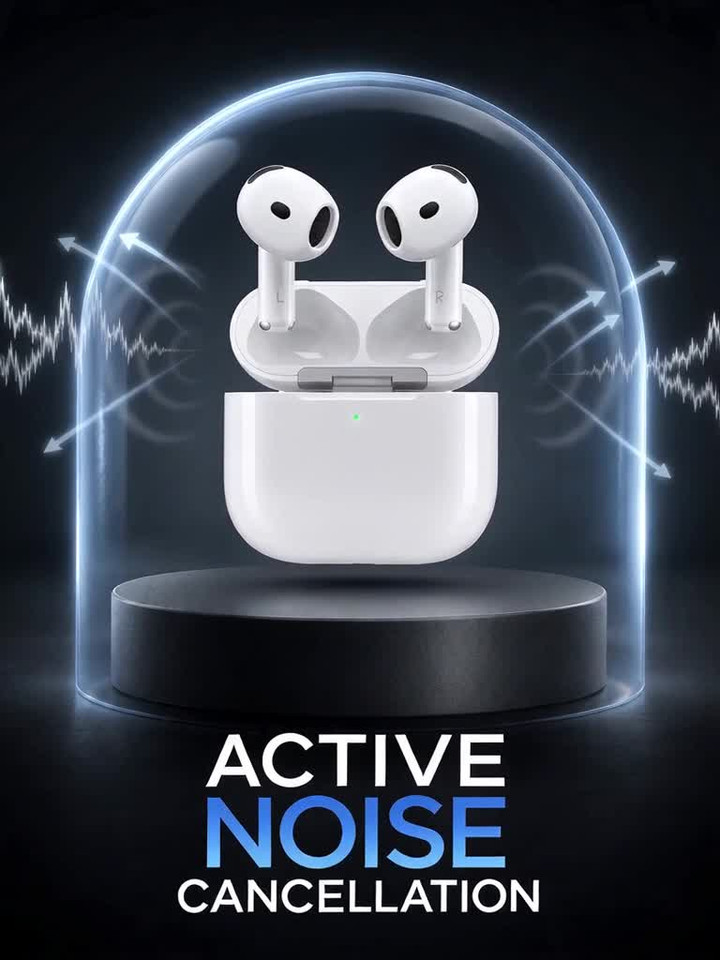 Apple AirPods 4 Wireless Earbuds with Active Noise Cancellation