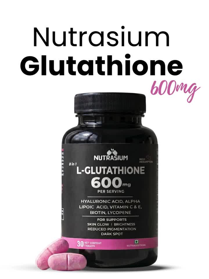 NUTRASIUM Glutathione 600 mg, For Skin Glow & Whitening, 8-Antioxidants Blend Price in India