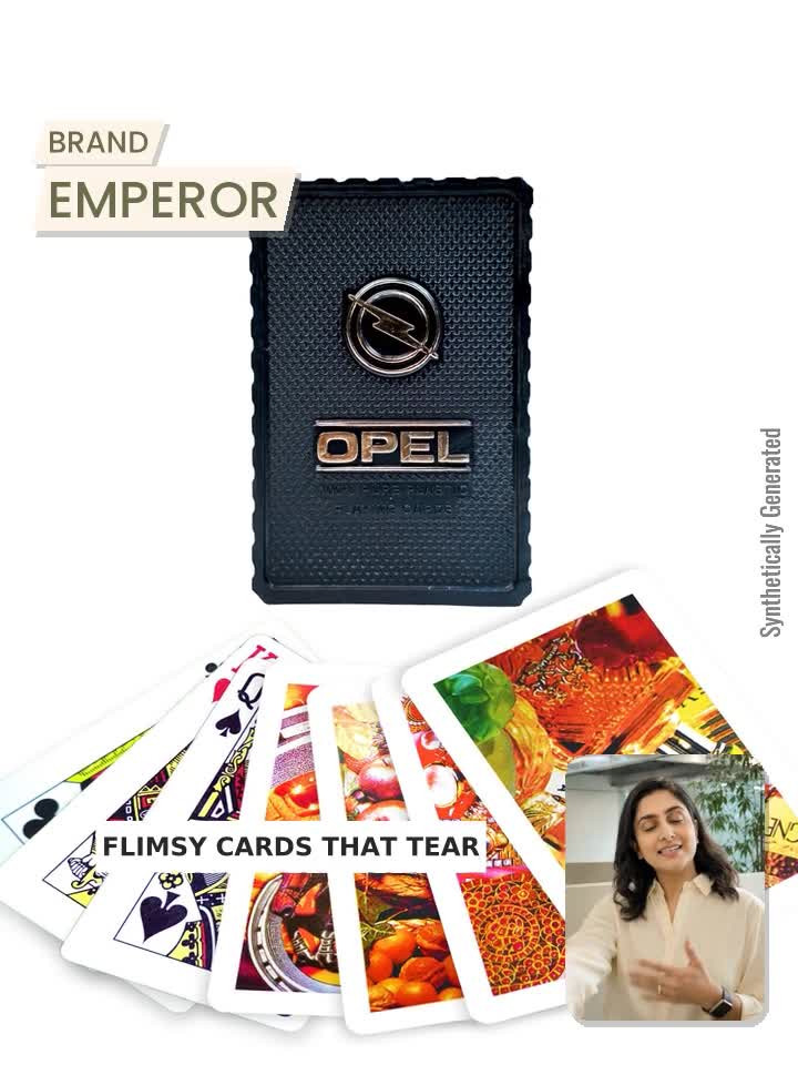 Emperor Opel Gold 100% Pure Plastic Playing Cards Game