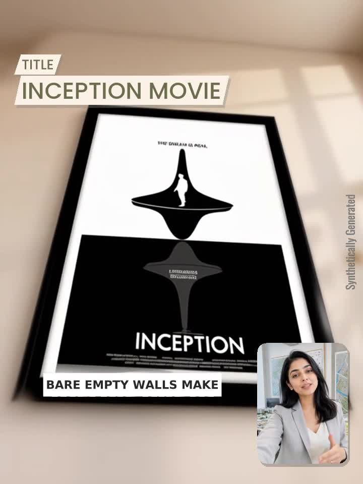 Inception movie Framed Poster for Room & Office(10x13 inch,Framed