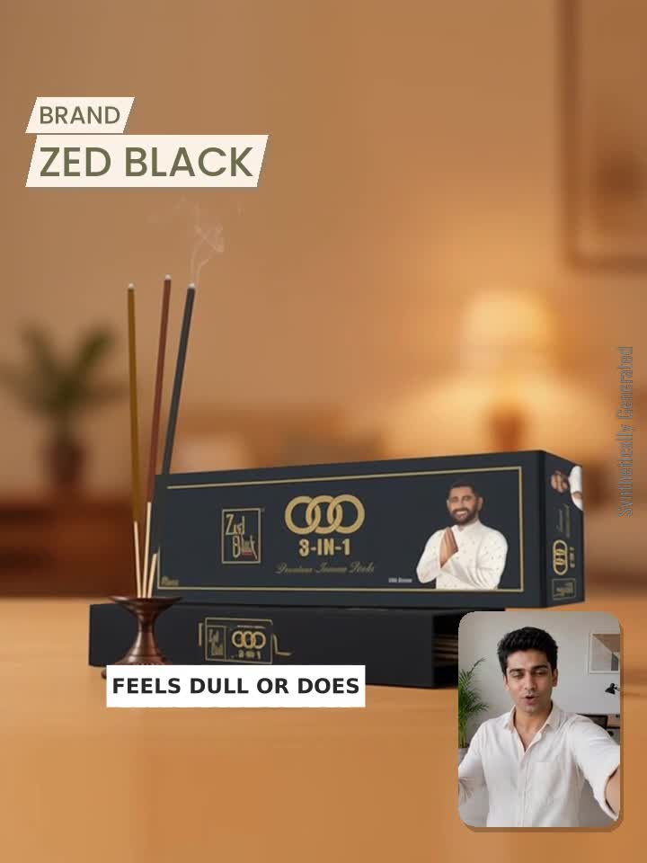 Zed Black 3-In-1 Premium Incense Sticks Monthly Gift Box 3-in-1