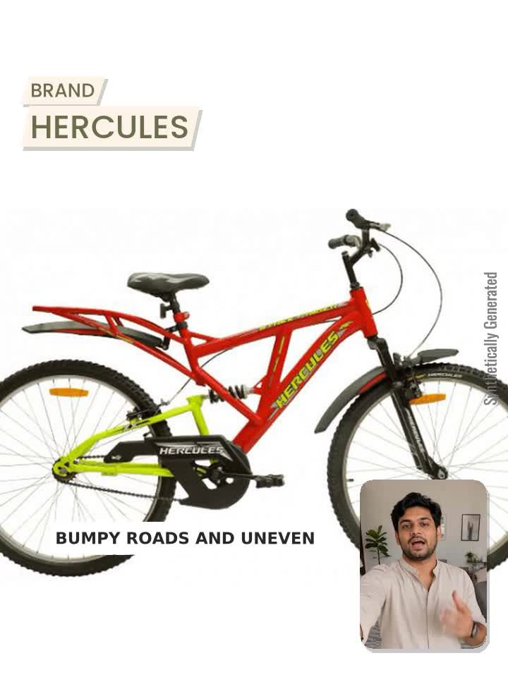 HERCULES STREET RIDER ZX IBC |Dual SUSPENSION |Power Brakes |Wheel