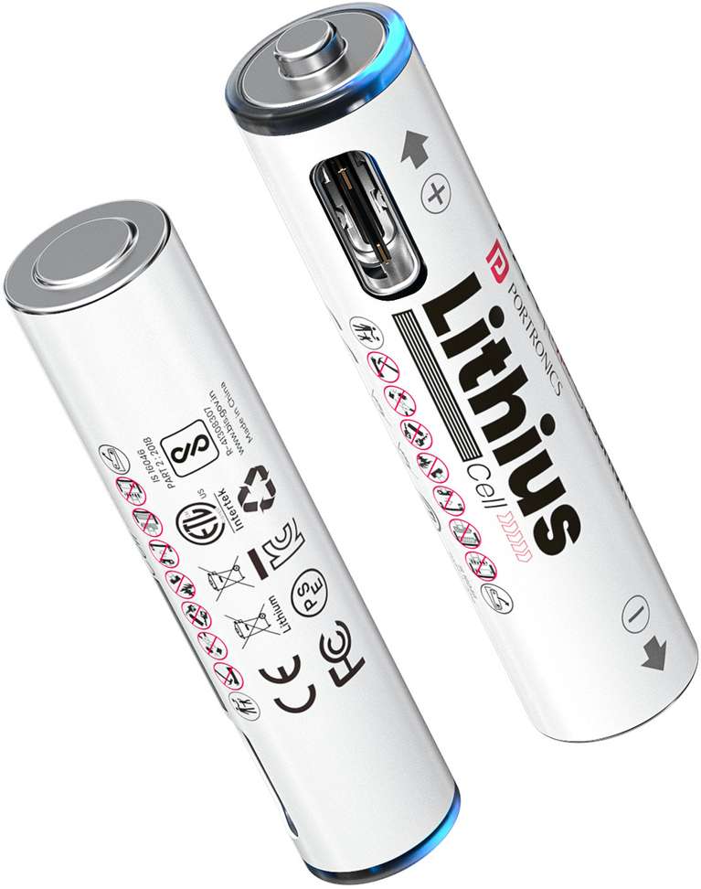 Portronics AAA Lithius Type C Rechargeable Batteries , Pack of 2, Upto 440mAh Ca... more