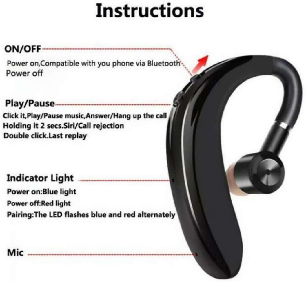 Raptech S109 Single Wireless 18 Hours of Calling Bluetooth Headset ...