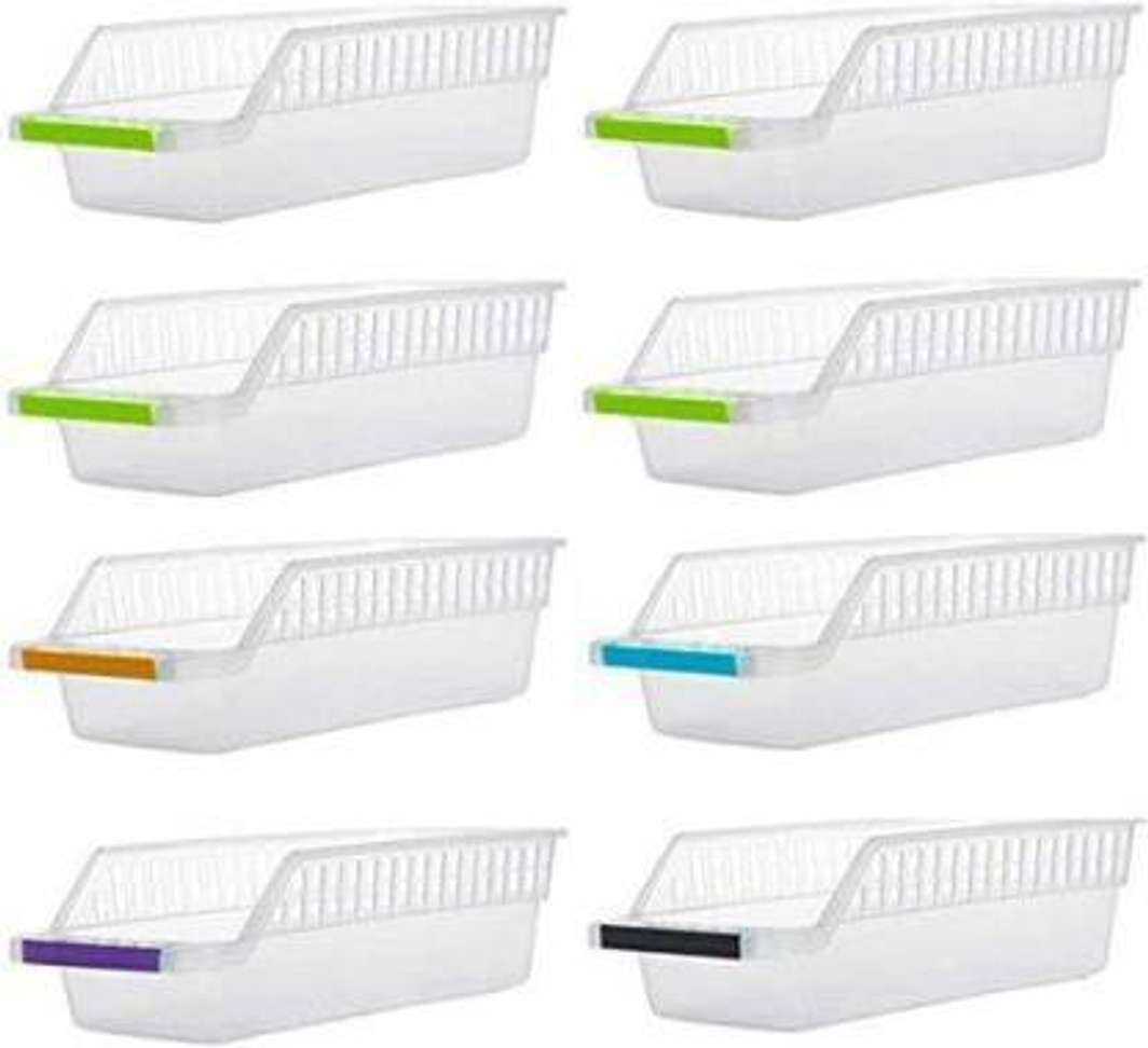 NEWON Plastic Fridge Organizer Basket Set
