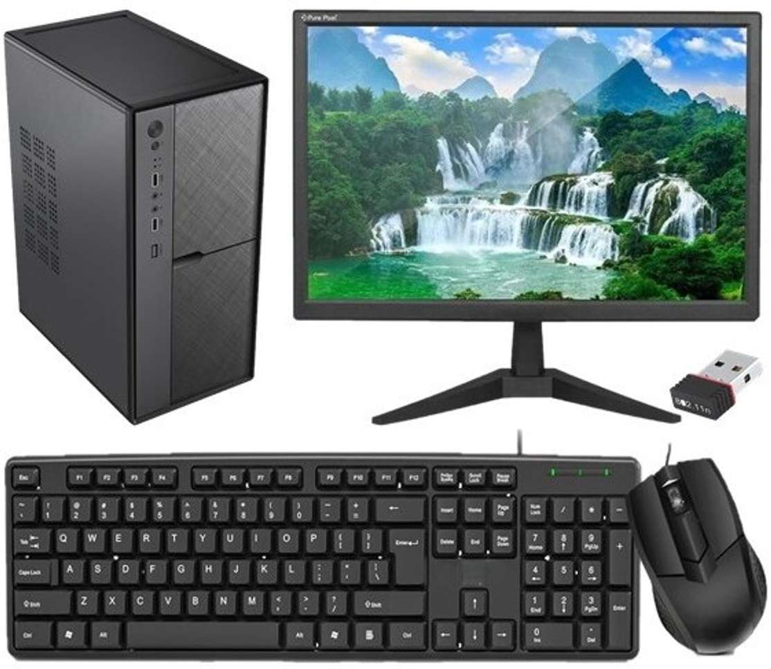 Megadesk BASIC Core i3 All‑in‑One PC – 8 GB RAM, 128 GB SSD, Windows 10 Pro, 19‑inch Display with MS Office – ₹12,199