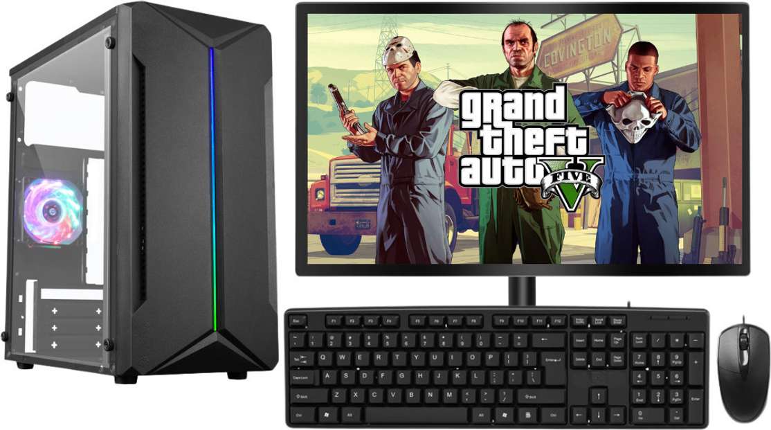 Loesis i5 All‑In‑One PC with 8 GB RAM, 256 GB SSD, Windows 10 Pro & Office 2021 – 19‑inch Desktop Set