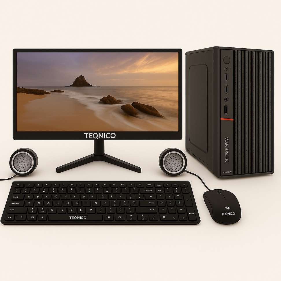 Tecnico Core I5 2400 16 Gb Ddr4 256 Ssd Windows 11 Home 20 Inch Screen Desktop Computer Set 2400 16Gb Ram 256Gb Ssd 20 Inch Monitor