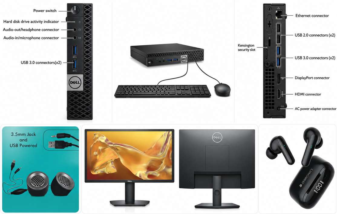Dell All‑In‑One PC with i5‑7th Gen, 8 GB DDR4, 256 GB SSD, 22‑inch Full HD Display + Microsoft Office – 58 % Off at ₹34,999