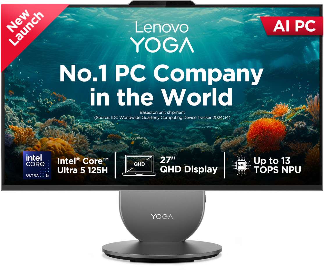 Lenovo Yoga AIO 27‑inch QHD All‑in‑One PC with Core Ultra 5, 16 GB RAM, 1 TB SSD – INR 986 at ExampleShop.com