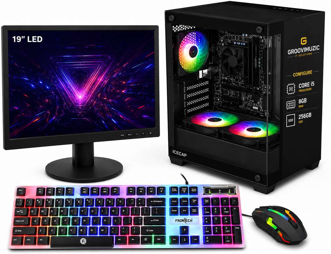 Groovimuzic Gaming Core i5 All‑In‑One PC – 77% Price Drop to ₹14,999 (8 GB DDR3, 256 GB SSD, Full HD 18.5″, Keyboard & Mouse)