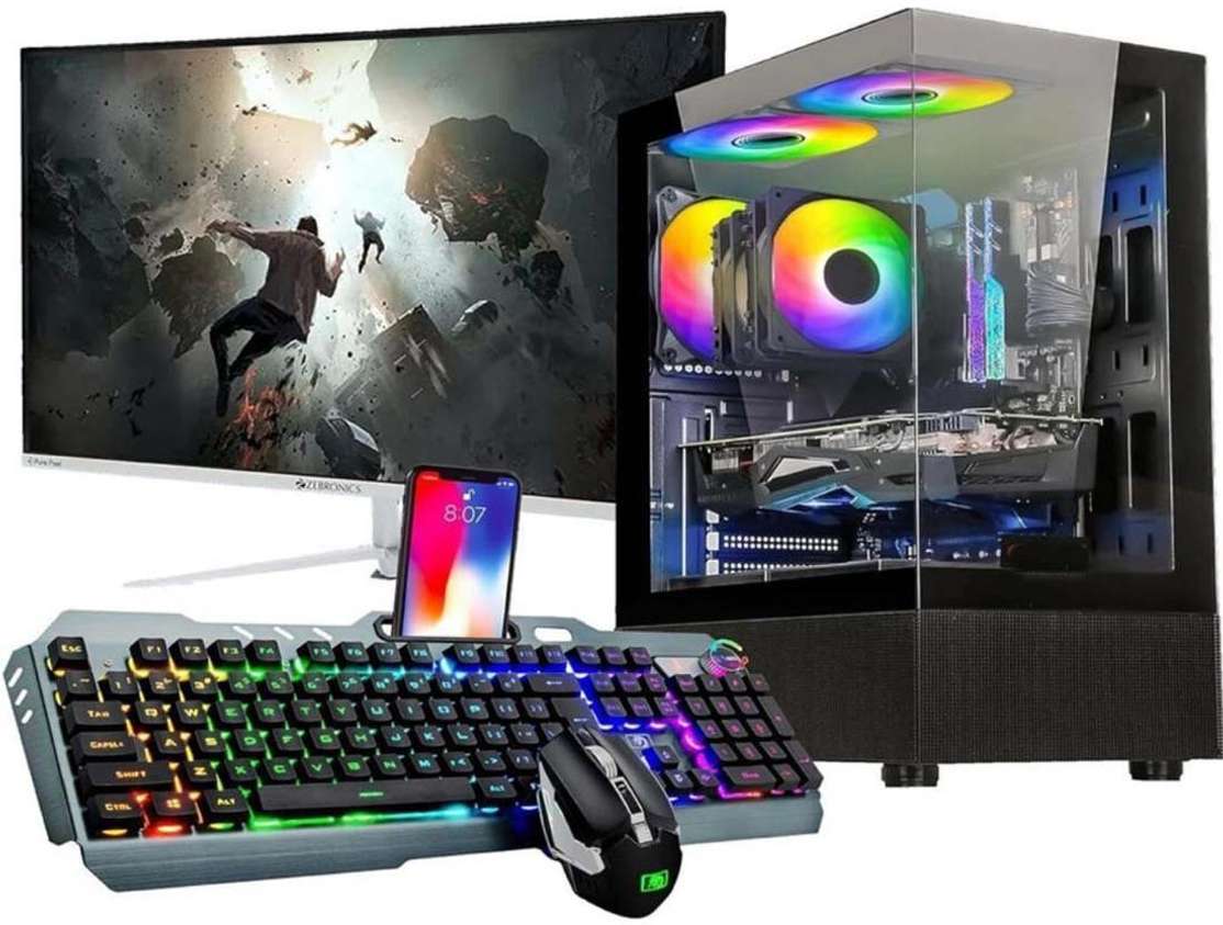 Assemblex All‑In‑One Ryzen 5 Gaming PC 32 GB DDR4, 2 TB HDD + 512 GB SSD, 24‑inch Curved Display – 52% Off