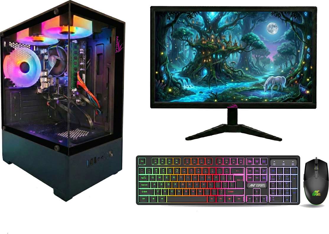 Mirha Gaming Robust i5 All‑In‑One PC – 16 GB RAM, 128 GB SSD + 500 GB HDD, Windows 11, 19‑inch Display – 43 % Off