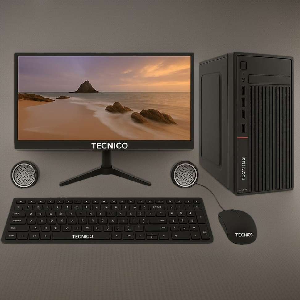 Tecnico Core I3 4130 I3 4Th Gen 8 Gb Ddr3 128 Ssd Windows 11 Home 20 Inch Screen Desktop Computer All Set Cpu 20 Inch Monitor Keyboard Mouse Speakers