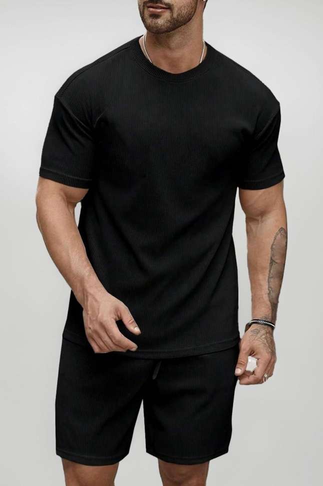 Heli Design Tshirt Regular Shorts Co Ords Set