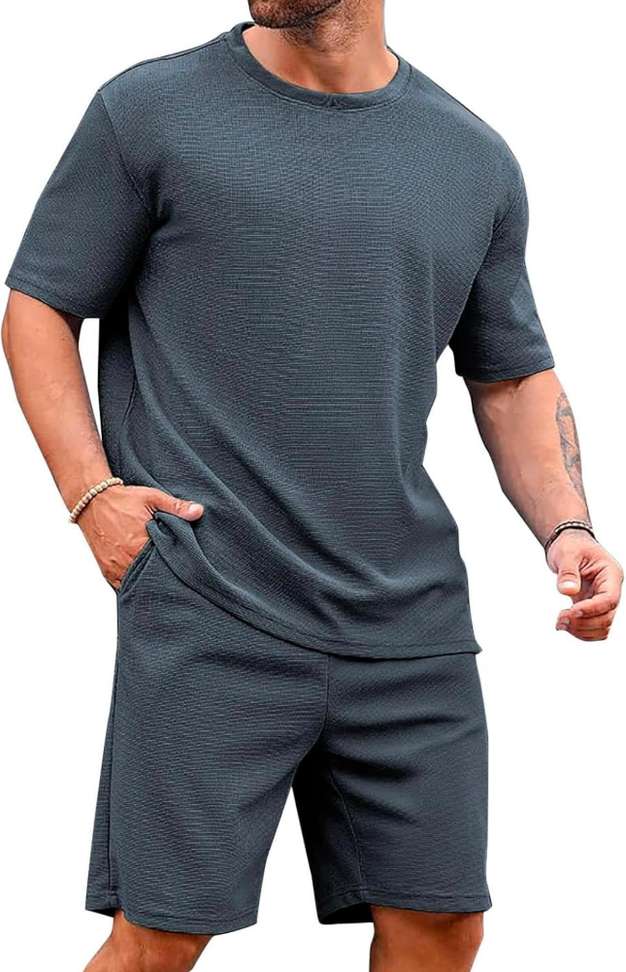 Heli Design Tshirt Regular Shorts Co Ords Set