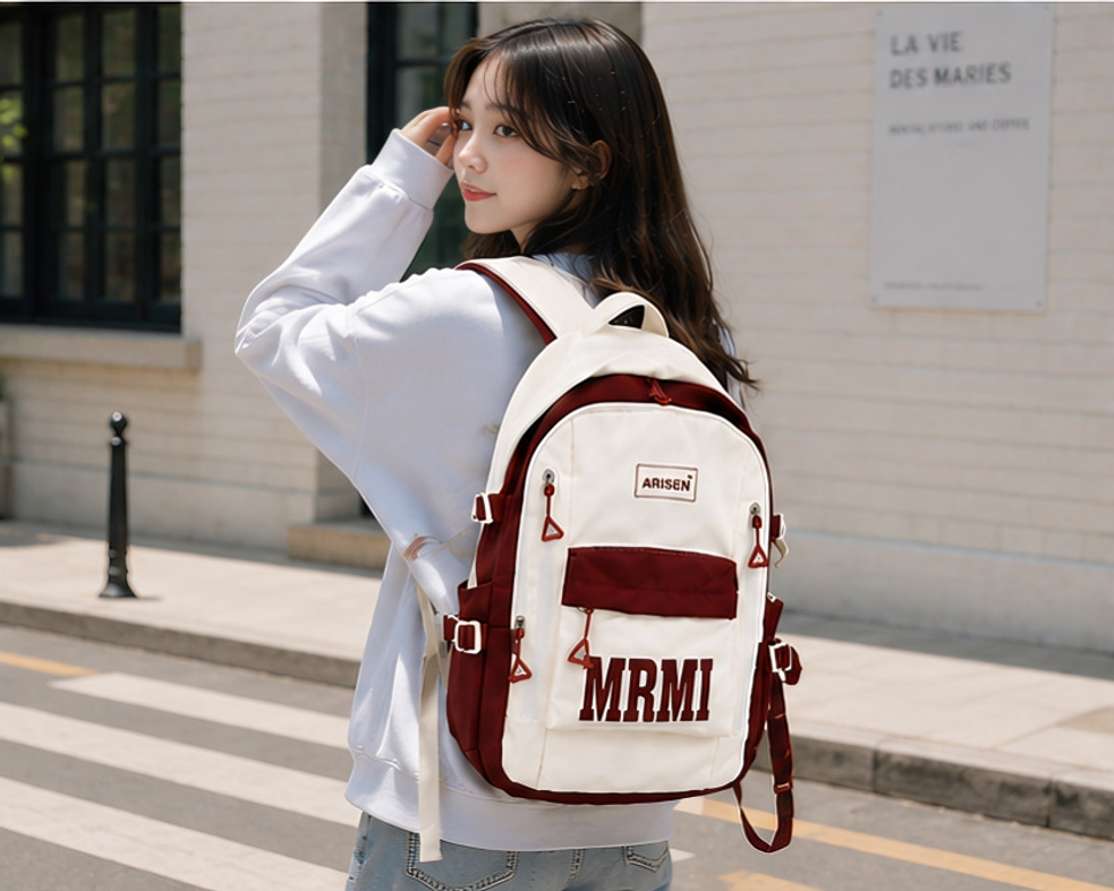 Shopsy arisen Unisex Korean Style 35L Maroon Backpack - Image 8