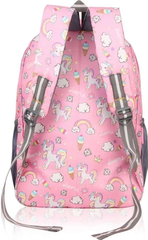Shopsy Unicorn Printed School Bag 24L Pink - Image 3