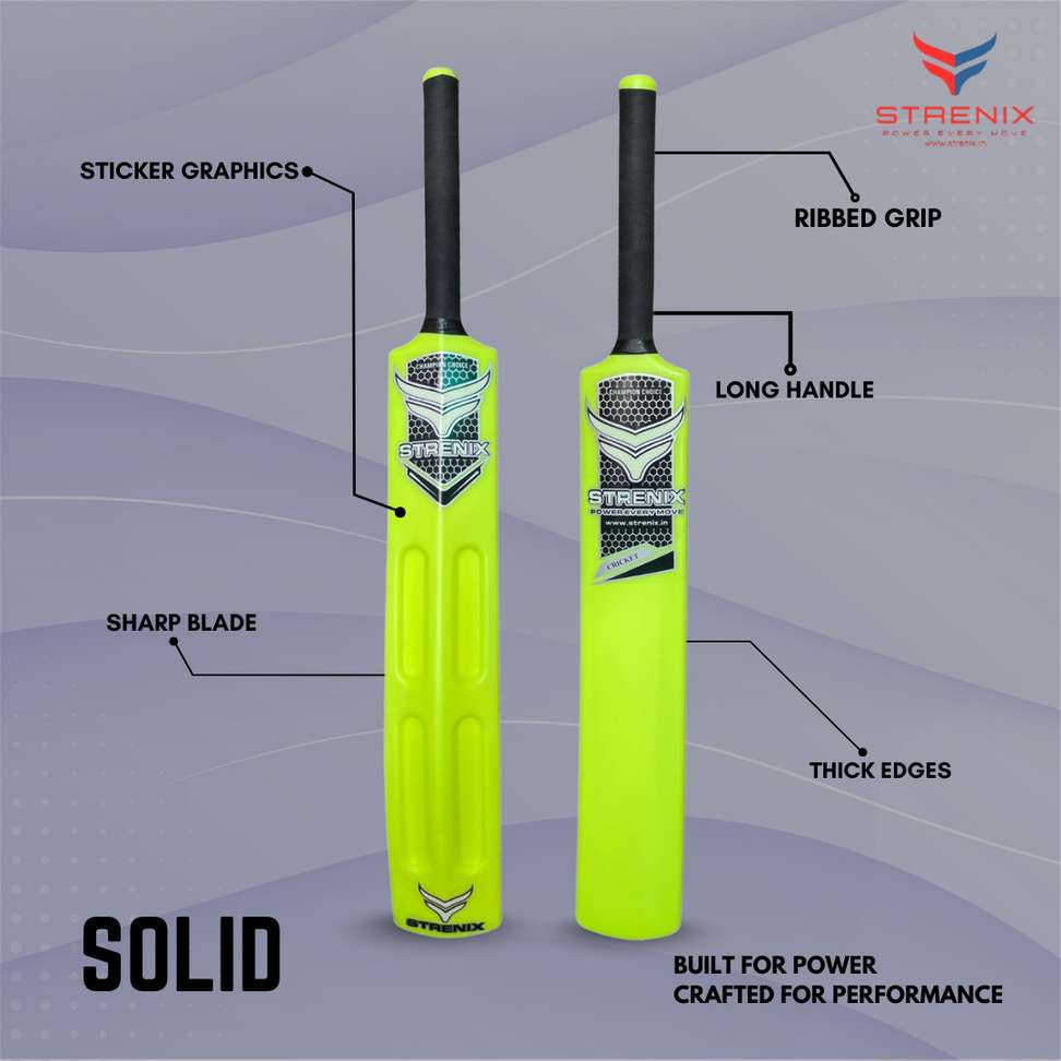 STRENIX Pro Plastic Bat 8 No Plain & Scoop Powershot Edition with Free ...