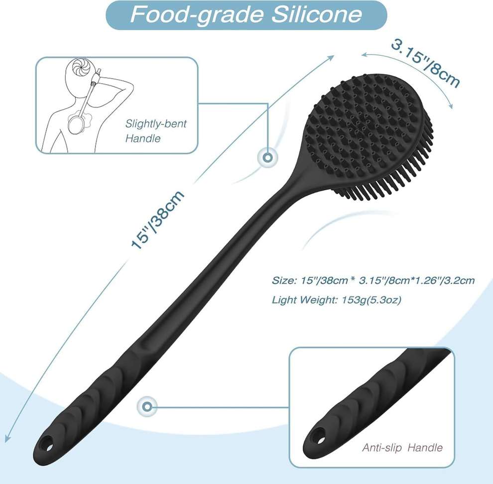 Shopsy Darcos Silicone Shower Back Brush - Image 3