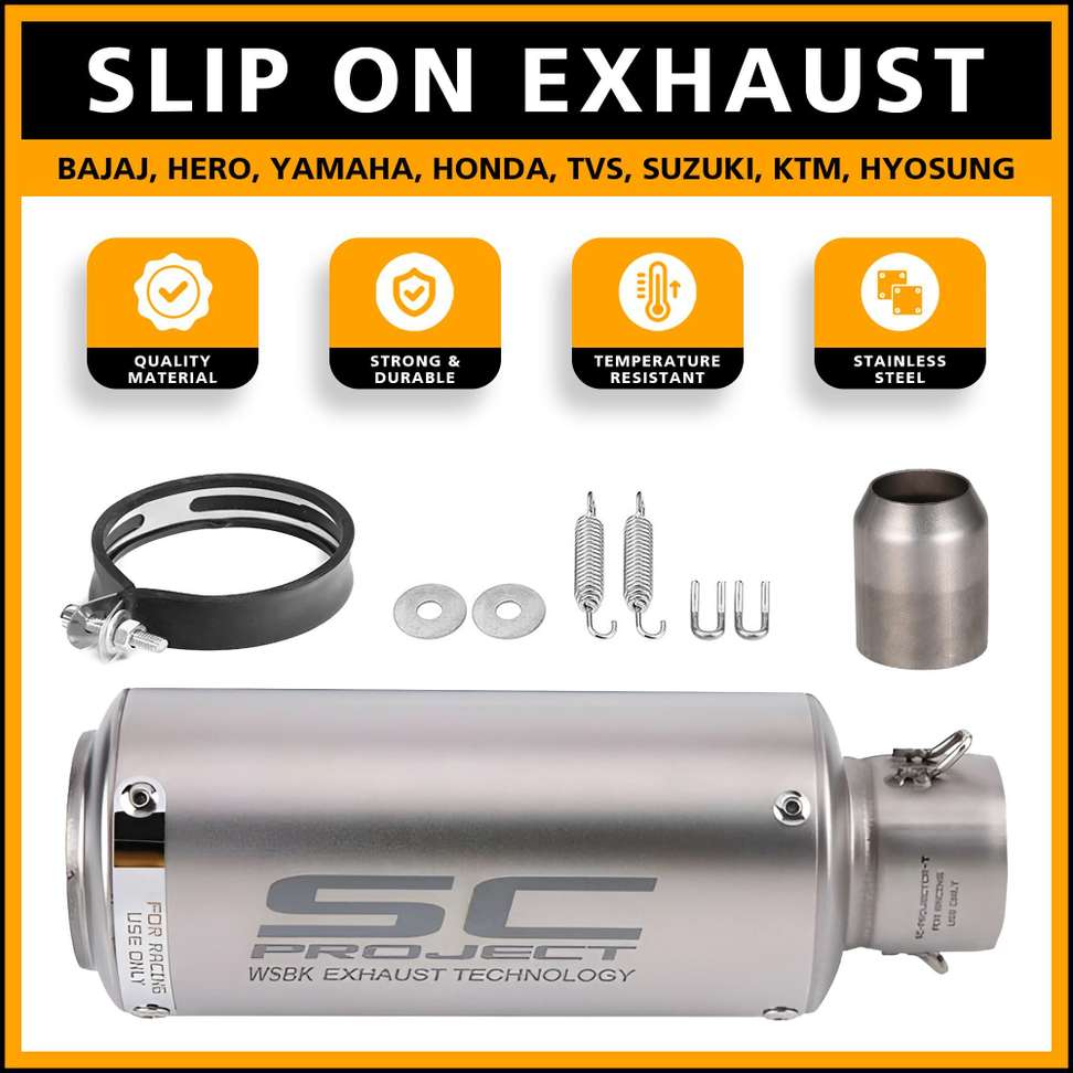 Shopsy ASRYD Universal Bike Slip-on Exhaust System - Image 2