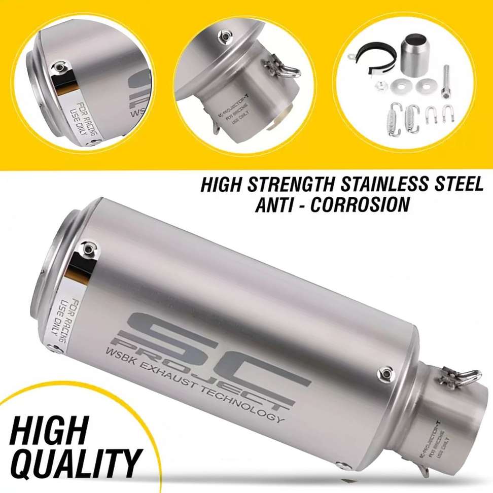 Shopsy ASRYD Universal Bike Slip-on Exhaust System - Image 8