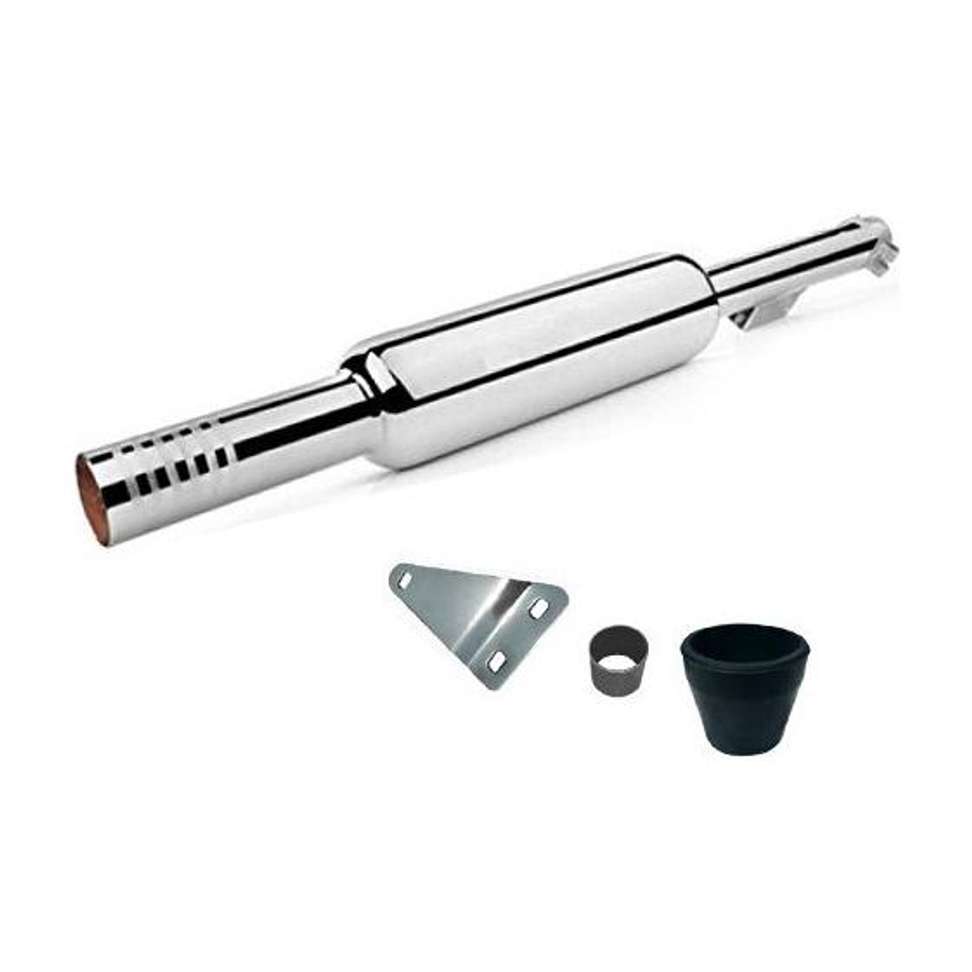 Shopsy WORDZ Chrome Mini Punjab Exhaust for Royal Enfield Classic 350 - Image 2