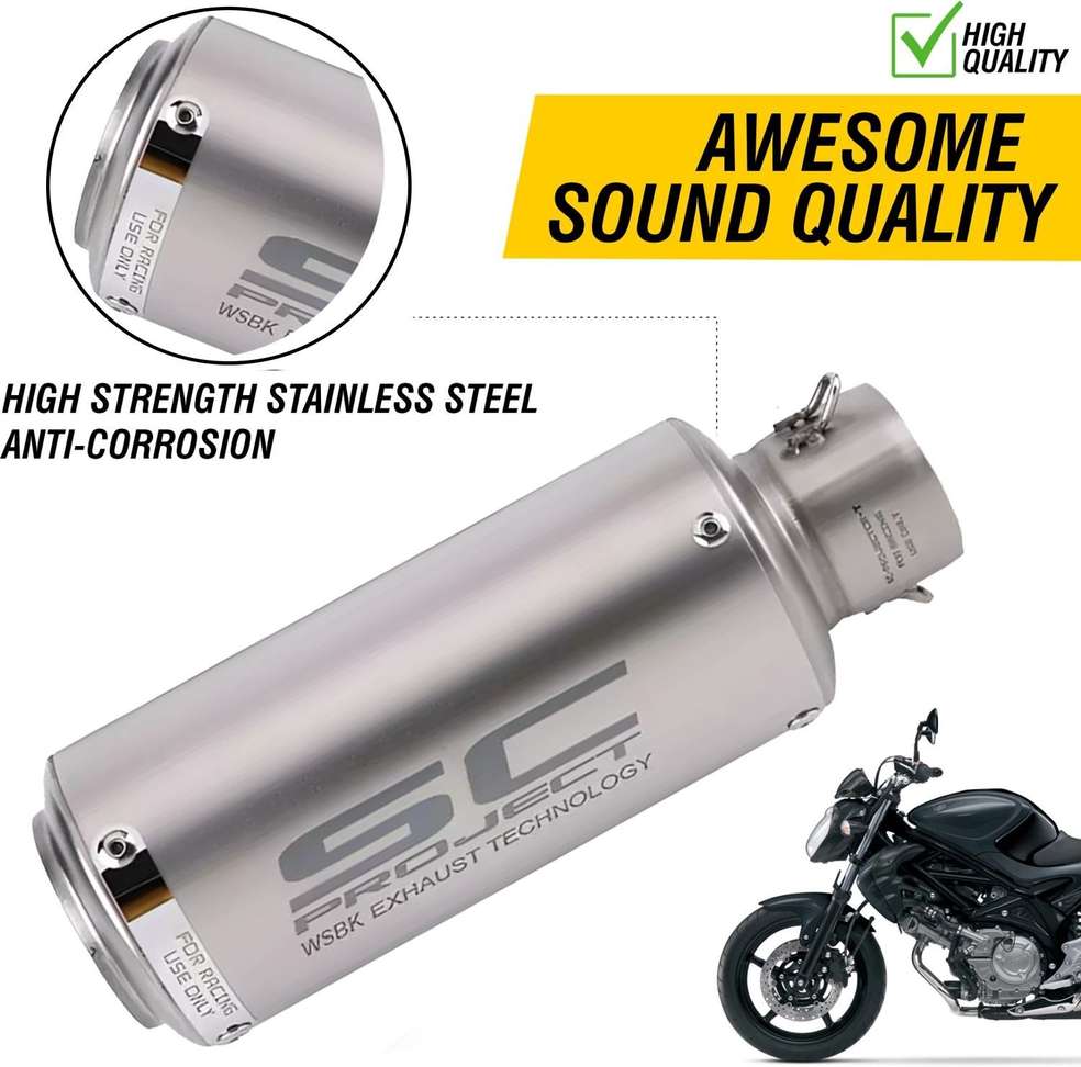 Shopsy ASRYD Universal Bike Slip-on Exhaust System - Image 7