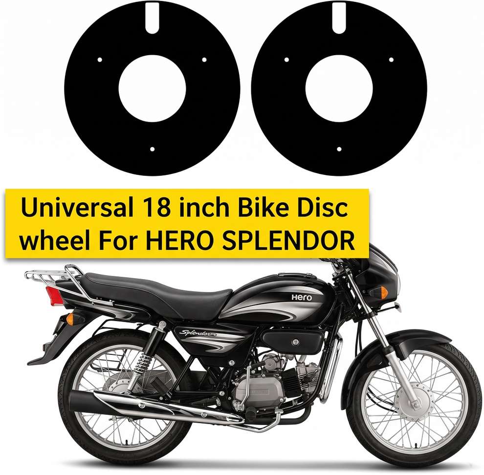 Shopsy Black Wheel Cover for Hero Splendor, Pack of 2 - Image 2