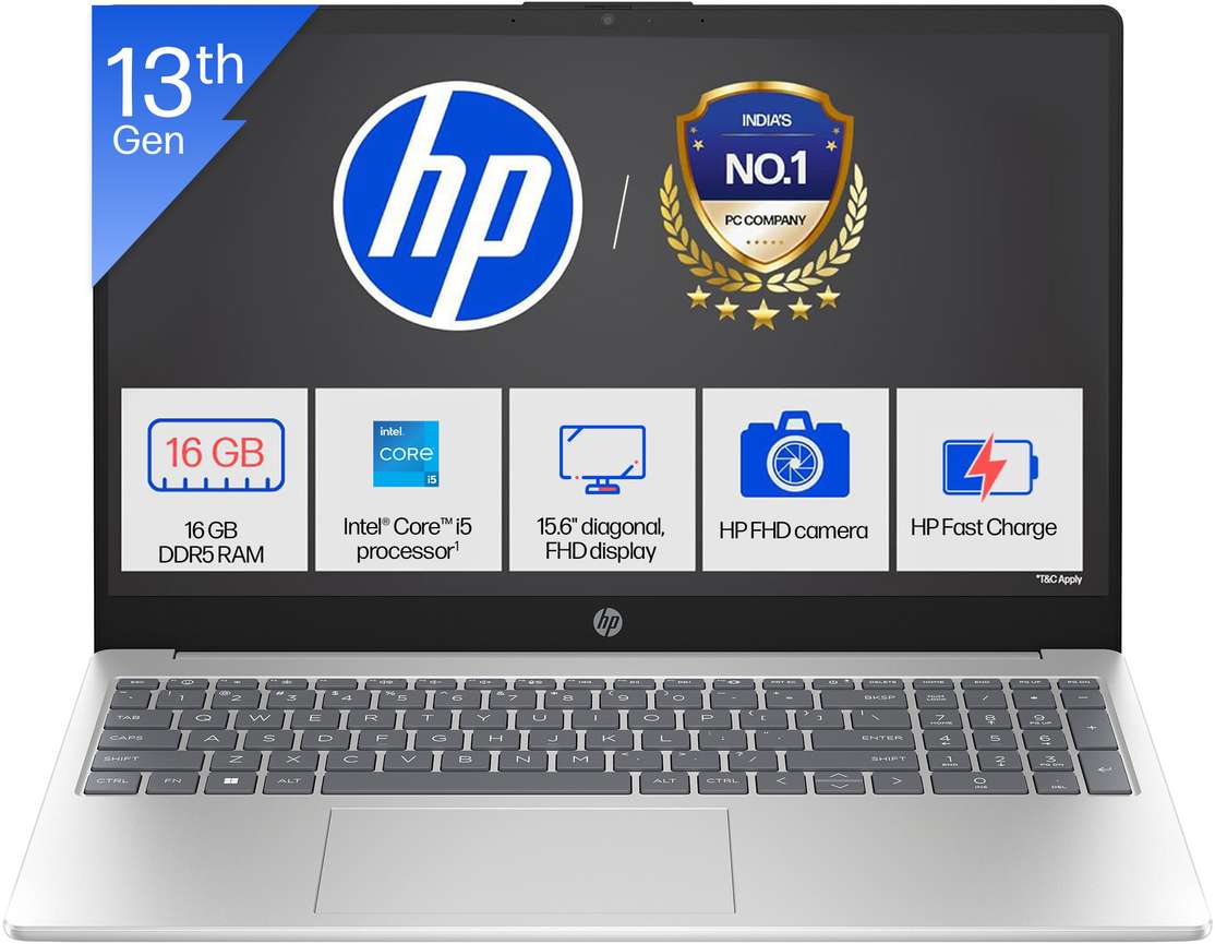 HP 15 Thin‑Light Laptop – 13th Gen i5, 16 GB RAM, 512 GB SSD – 92% OFF Deal