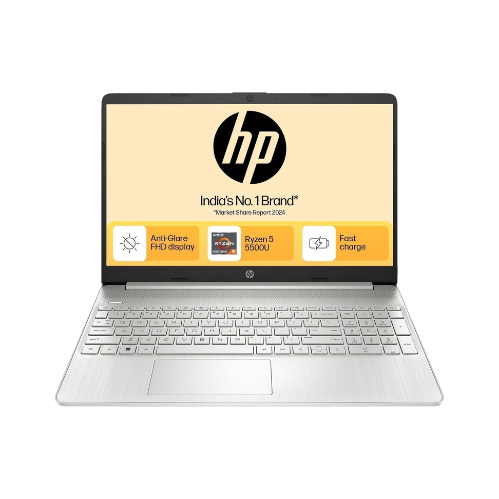 HP 15s Ryzen 5 5500U Laptop – 8 GB RAM, 512 GB SSD, Full HD Thin‑And‑Light Notebook at ₹52,900