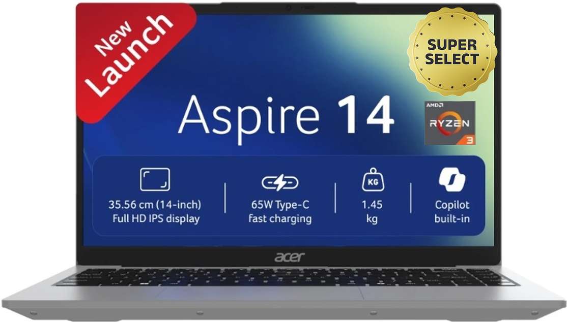 Acer Aspire 14 (AMD Ryzen 3, 8 GB, 256 GB SSD) – 31 % Price Slash to ₹44,590