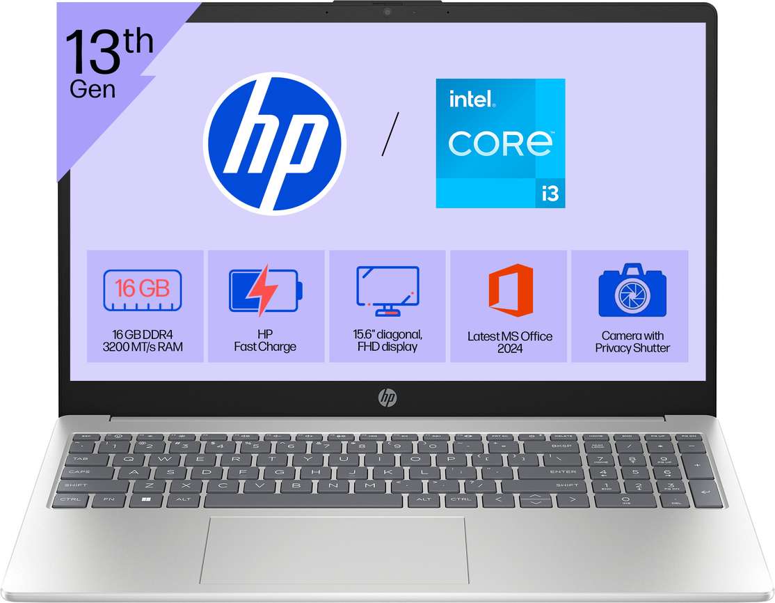 HP MSO 2024 Intel Core i3 13th Gen 16 GB RAM 512 GB SSD Thin‑Light Laptop – 55% OFF Deal
