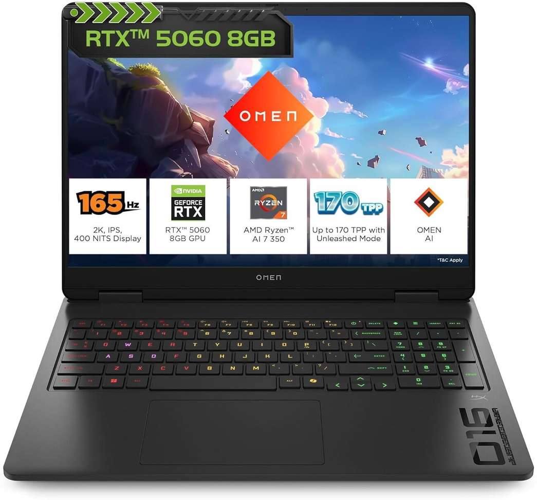 HP Omen AI Ryzen 7 16‑AP0183AX Gaming Laptop – Power‑Packed Performance at INR 529