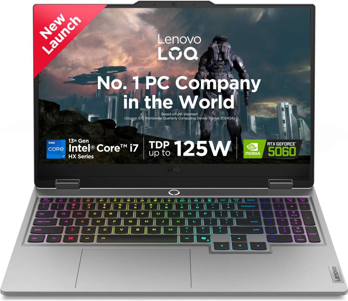 Lenovo Loq Intel Core i7 13th Gen 13650Hx 16 GB 1 TB SSD Windows 11 Home 8 GB NVIDIA GeForce RTX 5060 15IRX10 Gaming Laptop – 50 % Price Cut