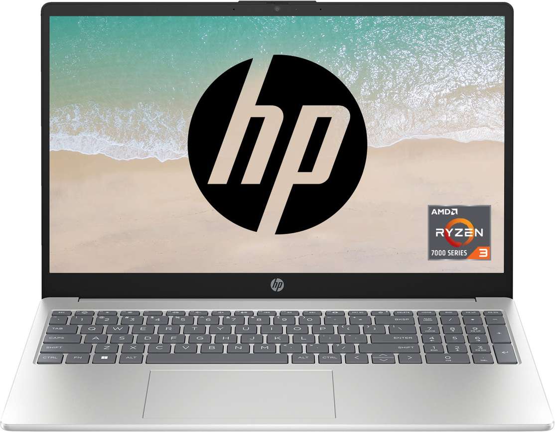 HP 15 MSO 2024 Ryzen 3 Thin‑Light Laptop – 8 GB RAM, 512 GB SSD at ₹299