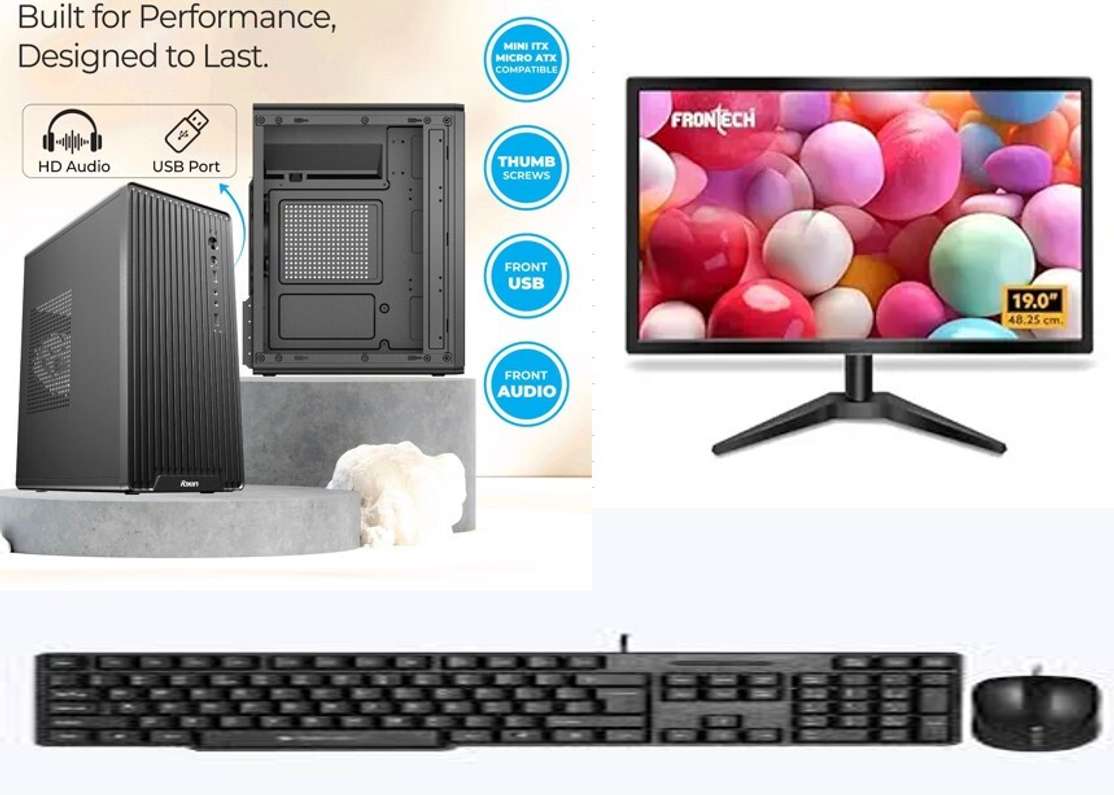 TCM Foxin Core i3 (4th Gen) 8 GB / 512 GB Desktop – 52 % Off, Includes 22‑inch Monitor