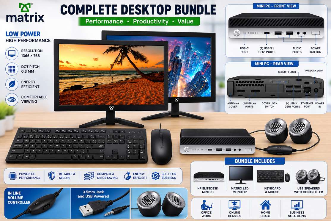 HP Intel Core i5 8 GB 256 GB Windows 11 Assembled Desktop – Half‑Price Offer