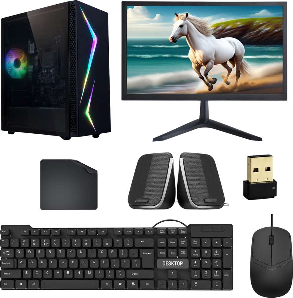 Global Touch i7 4th Gen Desktop – 8 GB RAM, 256 GB SSD, 22″ Monitor – 50 % OFF