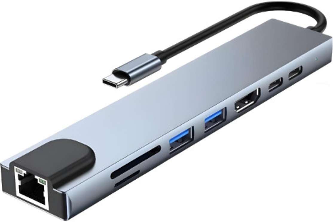 Shopsy jaivix 8-in-1 Type-C Hub with 4K HDMI, 100W PD - Image 2