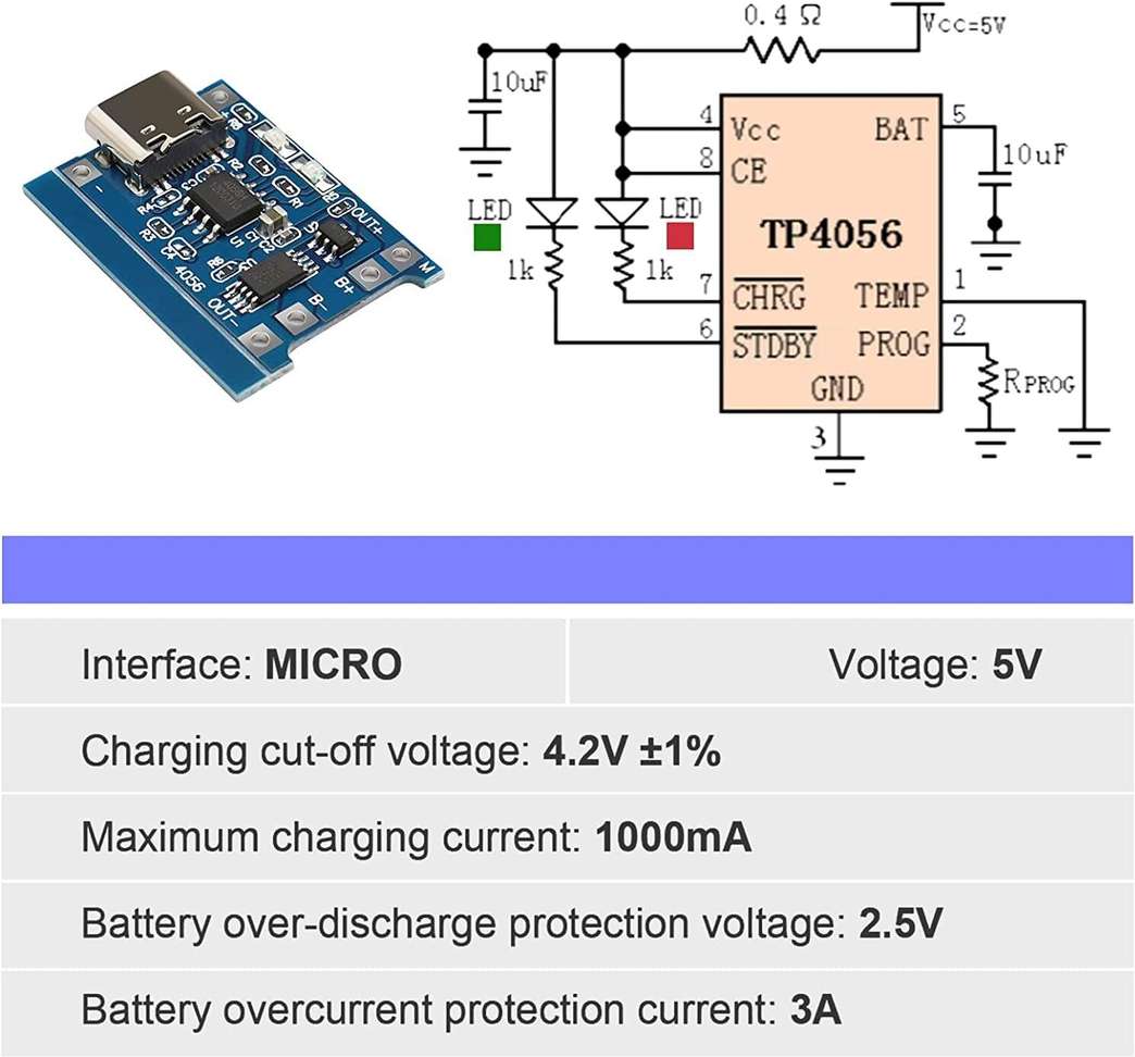 Shopsy 5PCS TP4056 C TYPE Charging Module 18650 5 Pieces - Image 6