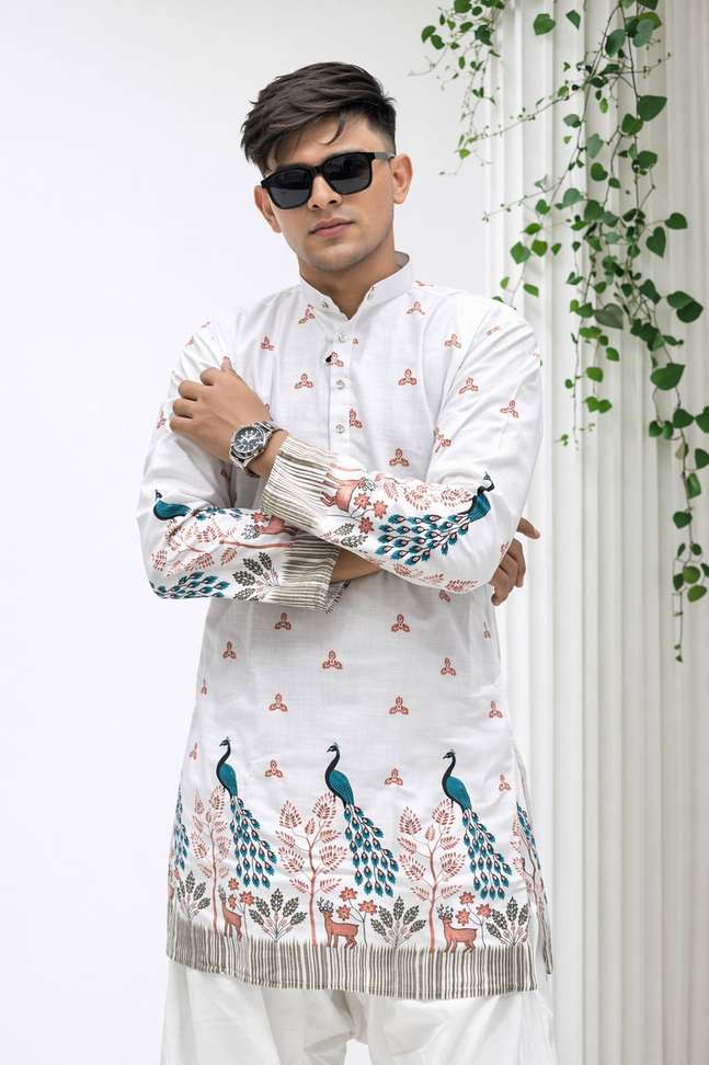 Shopsy aradhna emporium Men Animal Print Straight Kurta - Image 2