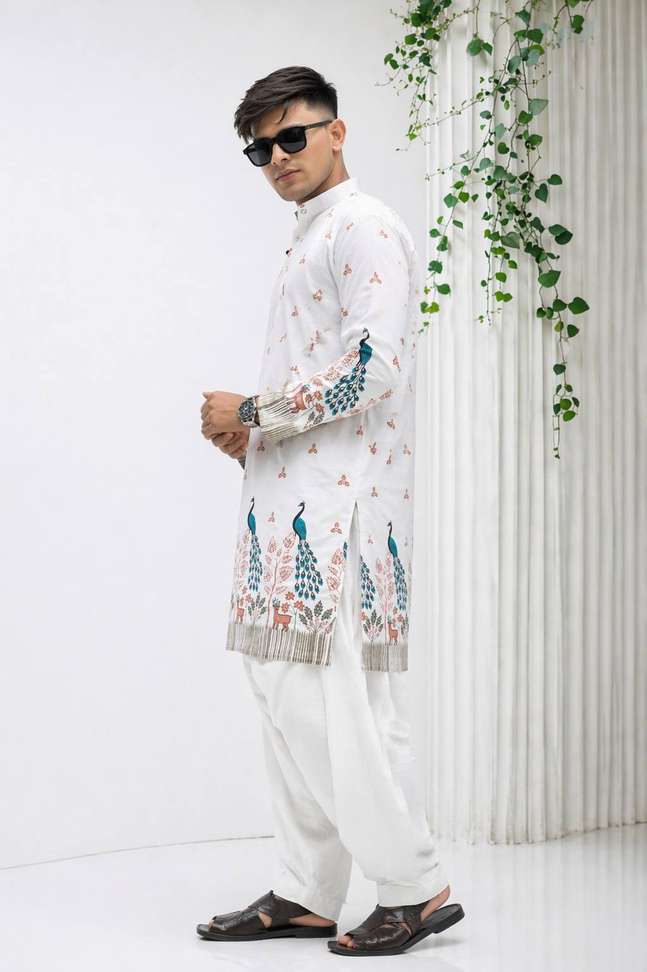 Shopsy aradhna emporium Men Animal Print Straight Kurta - Image 4