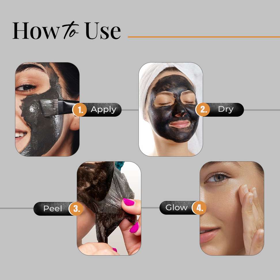Shopsy GLAMVEDA Charcoal Peel Off Face Mask - Image 6
