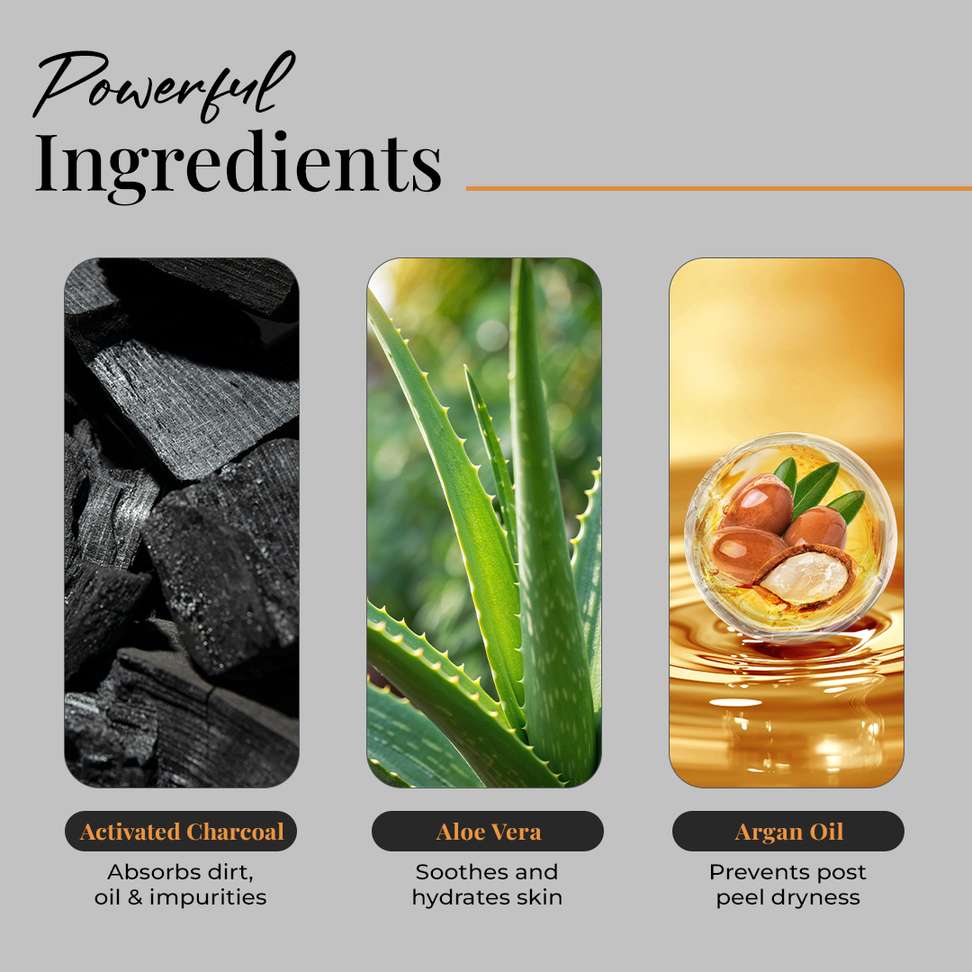 Shopsy GLAMVEDA Charcoal Peel Off Face Mask - Image 3