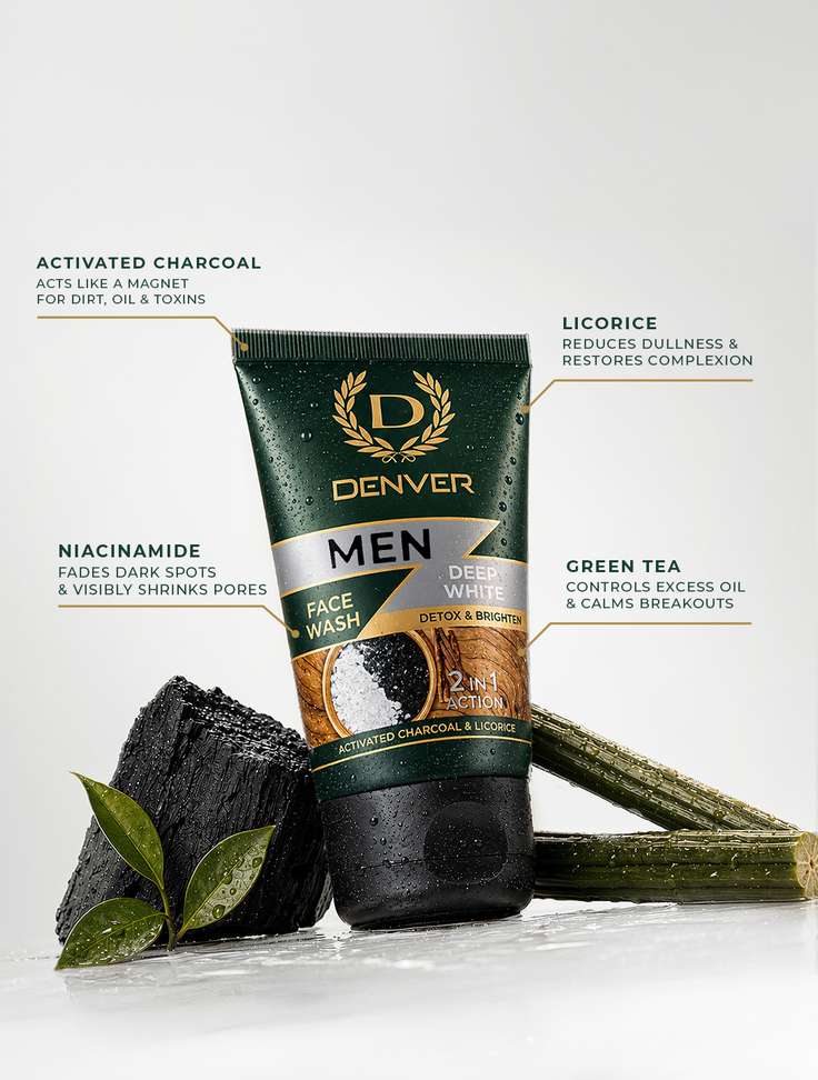 Shopsy DENVER Deep White Facewash With Activated Charcoal and Licorice - Image 6