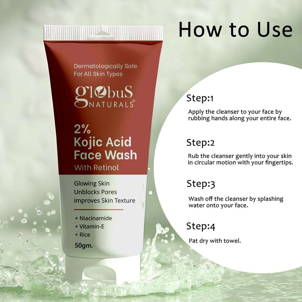 Shopsy Globus Naturals 2% Kojic Acid Face Wash - Image 6